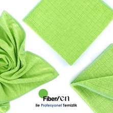FiberZen Mutfak Temizlik Bezi | Süper Emici Mikrofiber | Leke Tutmaz | 40X40CM | Yeşil