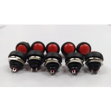 Mykablo "184" 12 mm Kırmızı Push Buton - 10 Adet