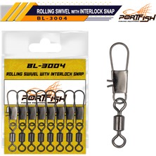 Port Fish BL-3004 Bilyalı Fırdöndülü Klips