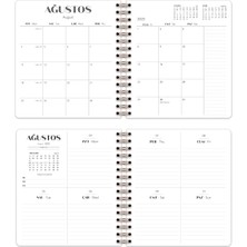 Matt Notebook 2025-2026 Akademik Kare Ajanda Spiralli - 17 Aylık Fiyonk