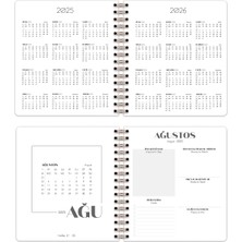 Matt Notebook 2025-2026 Akademik Kare Ajanda Spiralli - 17 Aylık Kalp