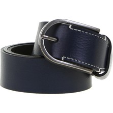 Fabrika Lacivert Erkek Deri Kemer