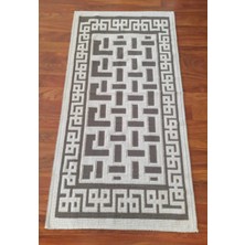 Pamuklu Bukle Lüks Kilim (80X150)-LUMA Kreme Kahve