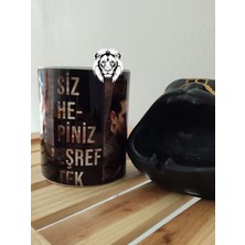 Siz Hepiniz Eşref Tek Tasarım Baskılı Kupa Bardak 300ML