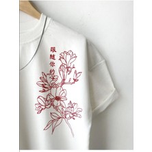 Noflen Japanflower Tasarım Baskılı Basic Oversize T-Shirt