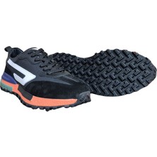 Marcomen Dynamic Trek Siyah Turuncu Erkek Spor Ayakkabı– Günlük Rahat Süet Sneaker