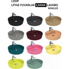 Loop 45CM Masa Üstü Çanak Lavabo Extra Limon Çiçeği
