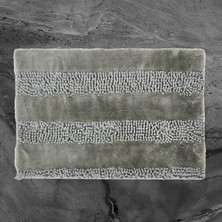 Evidea Soft Line 2'li Banyo Paspası - Gri - 60X90 cm + 45X60 cm