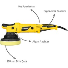 RTRMAX RTM1450 Orbital Polisaj Makinası 720 W 150 mm