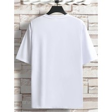 Noflen Unisex Maybe Later Baskılı Oversize %100 Pamuk T-Shirt