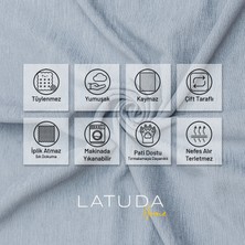Latuda Concept Kaymaz Koltuk Örtüsü Çift Taraflı Mikrofiber Şönil 175x300 cm Bulut – Kedi Köpek ve Çocuk Dostu