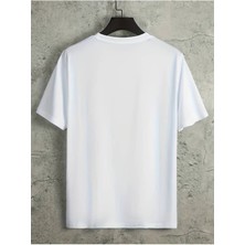 Noflen Unisex Smile Gülen Surat Baskılı Oversize %100 Pamuk T-Shirt