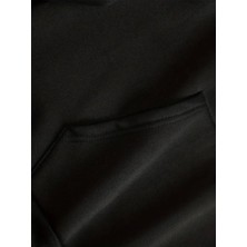Unisex Stare Baskılı Oversize Kapüşonlu Sweatshirt Hoodie