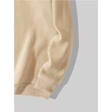 Unisex Kuş Baskılı Oversize Bisiklet Yaha Sweatshirt Hoodie