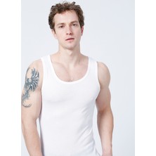 The Don Slim Fit Düz Beyaz Erkek Atlet - 100TDNATL007002L