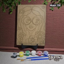 Destina Ahşap Mandala Boyama Seti-Ahşap Boyama-Ahşap Tuval-Model 230