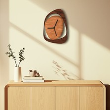 Minimalist Ahşap Saat - Dekoratif Duvar Saati - Moder Nahşap Saat