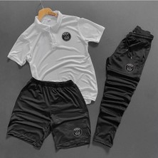 Erkek Polo Yaka Tshirt Şortlu Scuba Eşofman Takımı