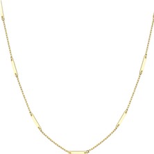 Gimora Gümüş Üzeri 14 Ayar Altın Kaplama Çubuklu Kolye