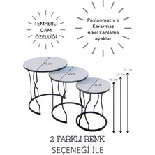 Zümra 3'lü Zigon Sehpa