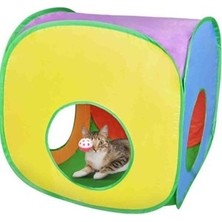 Oyuncak Toplu Kutu Şekilli Kedi Oyun Tüneli