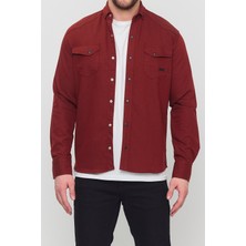 Slim Fit Çift Cepli Çıtçıtlı  Dar Kalıp Pamuklu Kot Gömlek