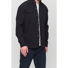 Slim Fit Çift Cepli Çıtçıtlı  Dar Kalıp Pamuklu Kot Gömlek