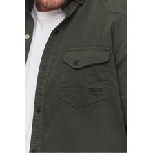 Slim Fit Çift Cepli Çıtçıtlı  Dar Kalıp Pamuklu Kot Gömlek