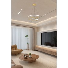 Modern Eskitme Space Model 3 Renk (Beyaz&sarı&günışığı) Kumandalı LED Avize