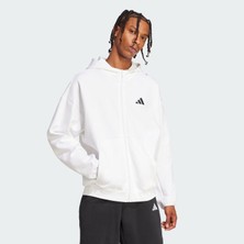 adidas Erkek Ceket M FI SL FZ JD4944 2XL Beyaz Renkli Dış Mekan Kullanımı İçin Rahat Tasarım