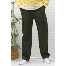 Erkek Kargo Cepli Baggy Gabardin Pantalon