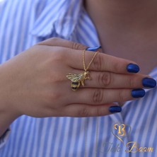 Arı Gümüş Kolye, Bal Arısı Kolye, Kadınlar İçin Arı Kolye, Sevgiliye Harika Hediye