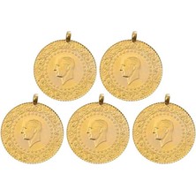 AgaKulche Yeni 5 Adet Yarım Altın