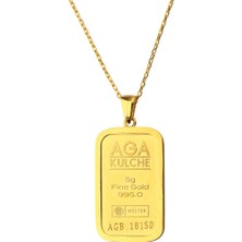 Agakulche 5 gr Altın Külçe Kolye