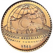 Aga Digital Agakulche Türkiye Cumhuriyeti Anadolu Medeniyetleri Altın Sikke Coin