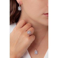 AgaKulche Baget Model Kadın Gümüş Set Kalemli S48EB 925
