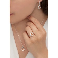 AgaKulche Damla Model Gümüş Takı Seti S60KW 925