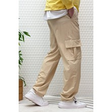Erkek Full Likralı Rahat Kesim Kargo Cepli  Baggy Jogger Pantolon