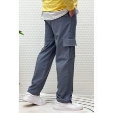 Erkek Full Likralı Rahat Kesim Kargo Cepli  Baggy Jogger Pantolon
