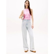 Tommy Jeans Tjw Slım Gradıent Flag Tank Kadın Pembe T-Shirt DW0DW20920U06