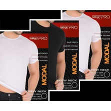 Tatkan - 3'lü - Erkek Sıfır Yaka Penye Modal Slım Fıt Sport T-Shırt
