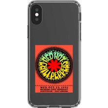 Dali Design iPhone Xs Max Uyumlu Şeffaf Kılıf Red Hot Chili Peppers Tasarımlı