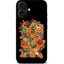 Minecarft Desenli iPhone 16 Kılıfı