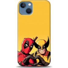 Deadpool ve Wolverine Desenli iPhone 13 Kılıfı