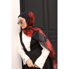 Silk Home Nariya Şal - 90006 - Siyah Kırmızı