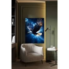 Lider Kartalın Yıldırıma Karşı Koyma Kanvas Tablo Ev Duvar Salon Ofis Dükkan Hediyelik Dekarasyon Süsü