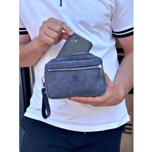 Hakiki Deri Erkek El Çantası – Bileklik Askılı, Fermuarlı, Günlük Kullanıma Uygun