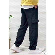 Erkek Full Likralı Rahat Kesim Kargo Cepli  Baggy Jogger Pantolon