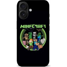 Minecarft Desenli iPhone 16 Kılıfı
