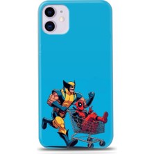 Deadpool ve Wolverine Desenli iPhone 12 Kılıfı